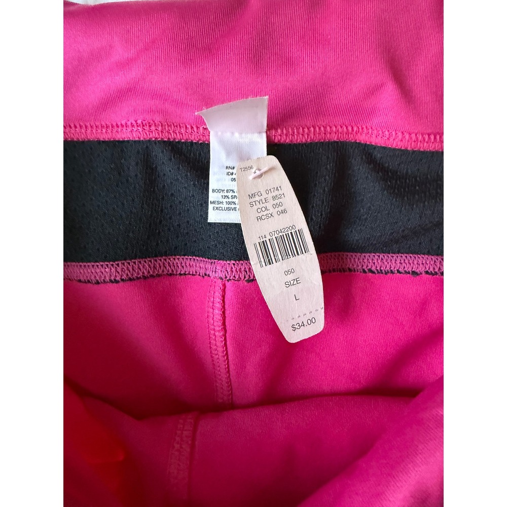 Victoria's Secret Sport Women Pink Black Mesh Workout Hottie Shorts 8521 L NWT - Picture 3 of 5